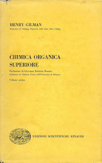 Henry Gilman, "Chimica organica superiore", copertina