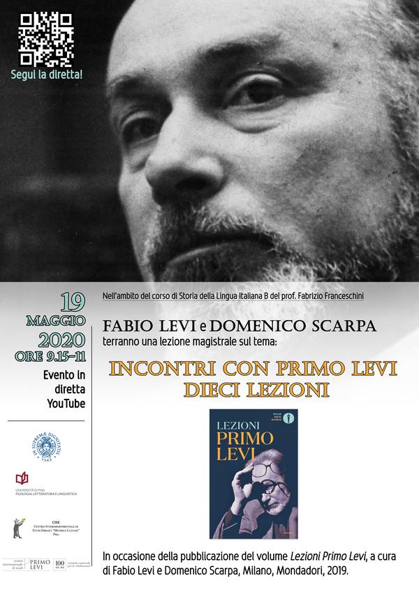 Incontri Primo Levi, dieci lezioni - locandina