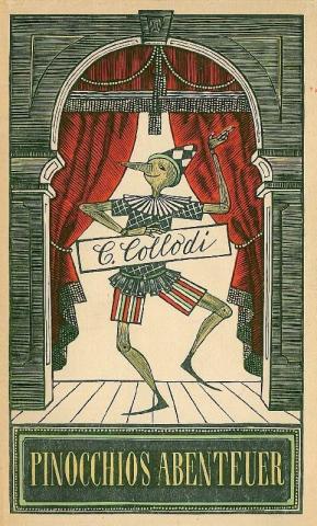 Copertina - Carlo Collodi,  Pinocchios Abenteuer, Aufbau-Verlag, Berlin, 1954, tradotto dall’italiano da Pan Rova